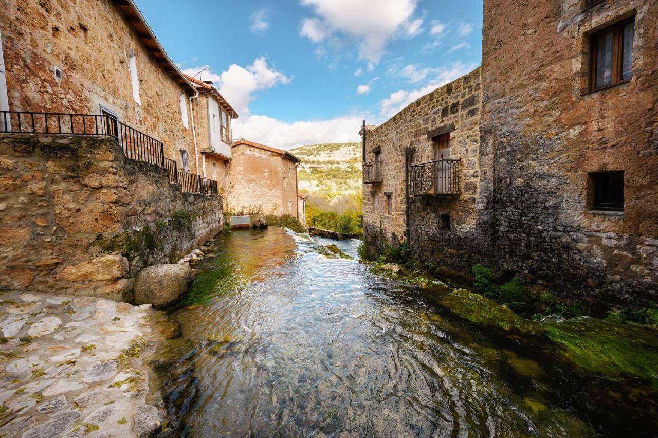 El Salto Del Agua Autentico El Molino De La Cascada Orbaneja Orbaneja del Castillo Zewnętrze zdjęcie